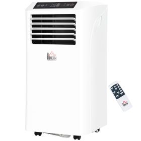 HOMCOM 8000 BTU Portable Air Conditioner, Built-in Cool, Dehumidifier, Fan Modes, with Remote Controller, LED Display, White