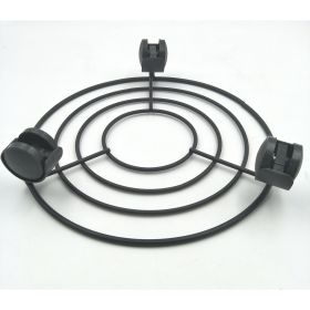 10IN Mainstays Matte Black Metal Plant Caddy,3 Universal Wheels
